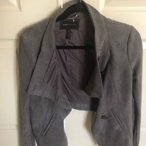 bcbgmaxazria Leather Gray Jacket